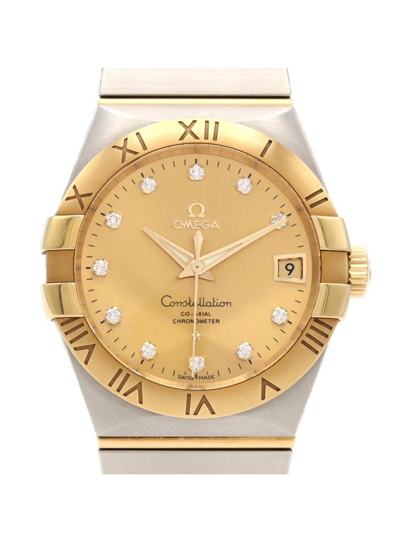 Pre-Owned Omega Constellation Co-Axial Chronometer YG Combination 11P 123.20.38.21.58.001 SSxYG...