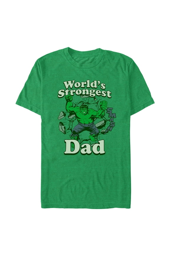 Mens Marvel World's Strongest Dad T Shirt