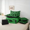 thumbnail image 6 of Manfei Animal Print 7-Piece Bedding Comforter Set for Female Men Teens,Black Green King Bedding Sets,Abstract Geometric Ultra Soft Bed Sheets,Ultra Soft Home Decor,Reversible, 6 of 8