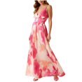 thumbnail image 2 of THDHVS Maxi Dresses for Women ,Beach Sundress Spaghetti Strap Tiered Summer Wedding Guest Long Dress Pink XL, 2 of 6