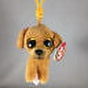TY Beanie Boos - ZUZU the Brown Dog (Glitter Eyes)(Key Clip - 3" Plush)
