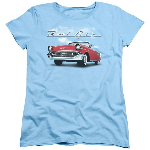 Chevrolet Bel Air Clouds S/S Women's T-Shirt Light Belue