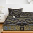 thumbnail image 6 of King Size Fitted Sheet Set - Retro Dragonfly 3 Piece Bedding Sets 16" Deep Pocket Fitted Sheet with 2 Pillowcases, Country Butterflies Insects Geometric Flowers Brushed Microfiber Hotel Bed Sheets, 6 of 9