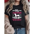 thumbnail image 1 of 100% Cotton My Dachshund Is My Valentine Dog Lovers Valentines Day Mom Print Women's T-Shirt, Crew NCamisetas para mujer, lindas camisetas con estampado gráfico, de manga corta, estilo casual, para ve, 1 of 7