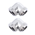 thumbnail image 1 of Miangastore 2 Pcs Raccord en Laiton pour Refroidissement par Eau d'Ordinateur Rallonge Rotative à 90 Degrés, 1 of 8