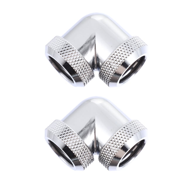 Miangastore 2 Pcs Raccord en Laiton pour Refroidissement par Eau d'Ordinateur Rallonge Rotative à 90 Degrés