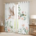 thumbnail image 2 of Feelyou Rustic Wildlife Duck Curtains Pack of 2 (42x84 Each), Cartoon Spring Flower Plant Curtains Blackout, Cute Animal Bedroom Curtains, Blackout Curtains Home Decor, 2 of 6
