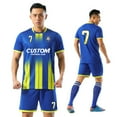 thumbnail image 2 of Custom Mens Football Jerseys 100% Polyester Football Shirts Club Team Training Soccer Wear Uniform Set For Adults 6316, 2 of 6