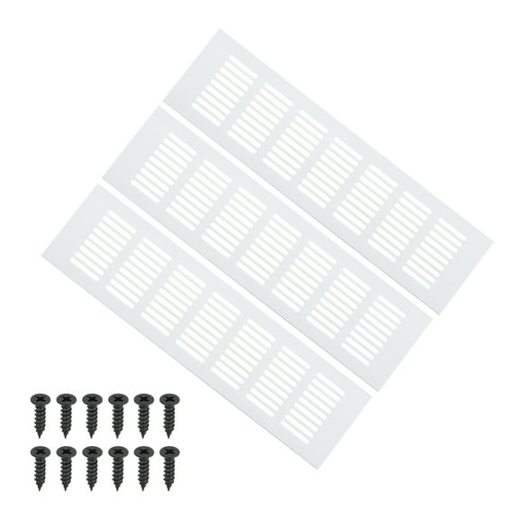 Uxcell 12 x 3 Inch Door Air Vent Cover, 3 Pcs Heavy Duty Grille Ventilation