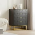 thumbnail image 1 of Commode Organisatrice à 4 Tiroirs Table de Nuit avec Pattes Dorées, Table d'Appoint Étroite, Petits Tiroirs de Rangement pour Chambre, Garde-Robe et Salon, Solution Compacte de Rangement pour Vêtements, 11,81 Pouces P x 15,74 Pouces L x 28,8, 1 of 8