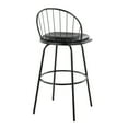 thumbnail image 4 of LumiSource Black Riley Claire 30" Fixed-Height Barstool - Set of 2, 4 of 4