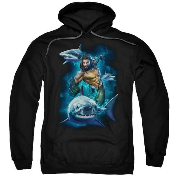 Aquaman Movie - Swimming With Sharks - Pull-Over Hoodie - XXX-Large
