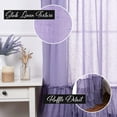 thumbnail image 3 of Quality Home Faux Linen Ruffle Curtains, 3 of 4