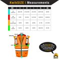 thumbnail image 5 of KwikSafety (Charlotte, NC) RoadBOSS Economy Safety Vest (Solid Reflective Tape) Class 2 High Visibility ANSI OSHA Heavy Duty Surveyor Construction Mesh HiVis Zipper Men Work Gear | Orange Medium, 5 of 6