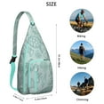 thumbnail image 3 of Hawaiian Turtle Sling Backpack - Tropical Beach Animal Print Shoulder Bag, Fashionable Anti-Theft Pack for Commuters, 3 of 4