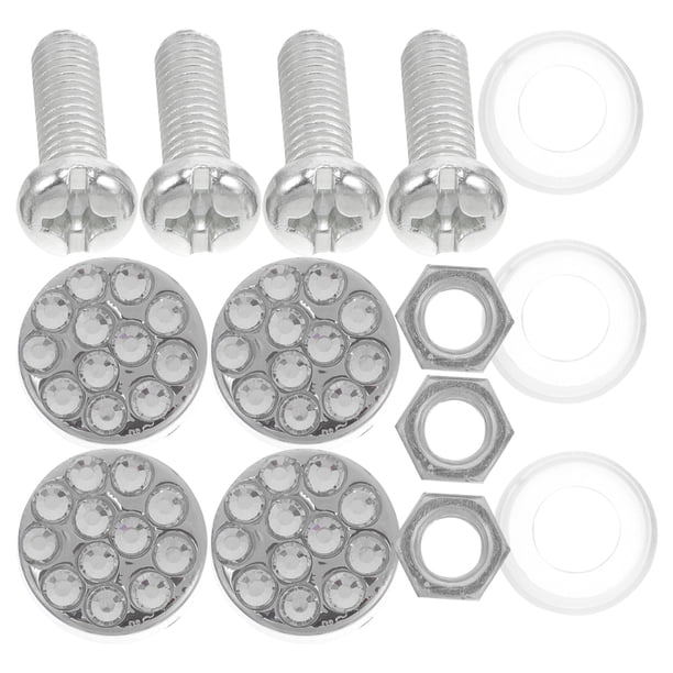 1 juego de tornillos para matrícula de coche, clips para matrícula, sujetadores, accesorios de fijación para marco de matrícula