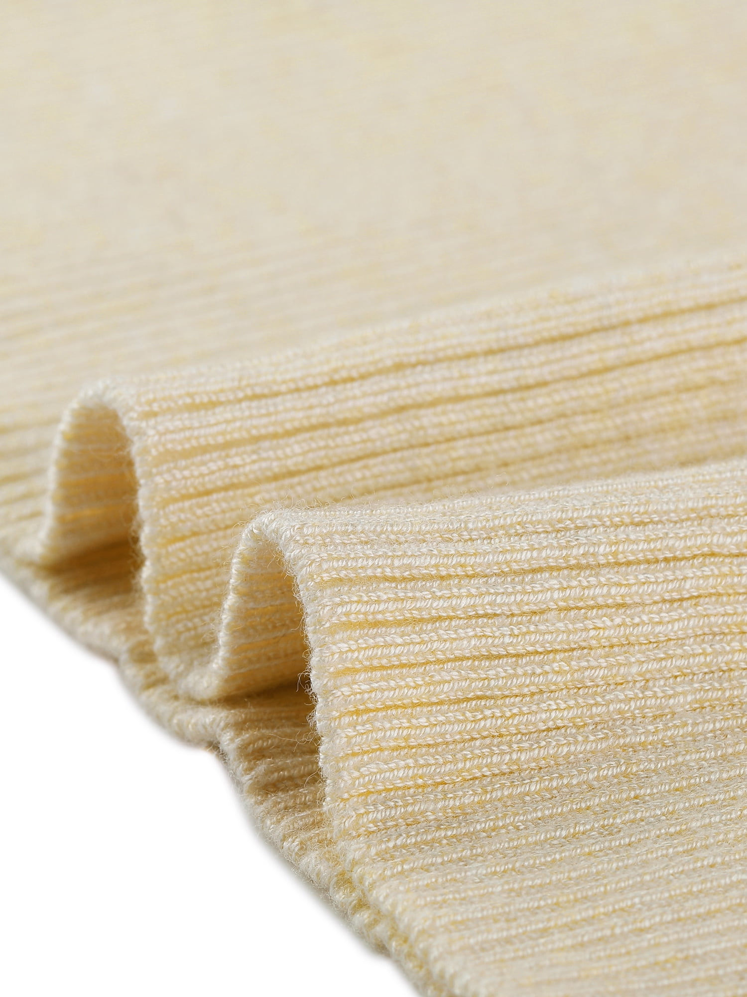 Unique Bargains Women's Mock Neck Knit Sweater Vest Sleeveless Trendy Ribbed Tank Tops M Beige