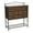Walnut, variant on Household Essentials Victoria Dresser Table Storage Organizer with 8 Drawers and Shoe Shelf Black Metal Frame and Black Oak Wood Grain Top