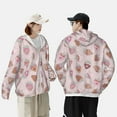 thumbnail image 6 of Daiia Strawberry Cake UPF 50+ Sun Protection Hoodie Jacket Lightweight Long Sleeve Sun Shirt for Women Men with Pocket Hiking Outdoor-Large, 6 of 9