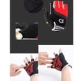 thumbnail image 6 of 1 Pair Outdoor Sports Half Finger Gloves Non-Slip Breathable Workout Gloves for Cycling Climbing Fishing Riding Size L (Red), 6 of 6