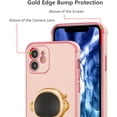 thumbnail image 4 of for iPhone 12 Case Cute 6D Astronaut Case with Stand Function Luxury Plating Case Cover Slim Fit Soft TPU Shockproof Bumper Protective Electroplated Case for Girls Boys,6.1 inch,Pink, 4 of 12