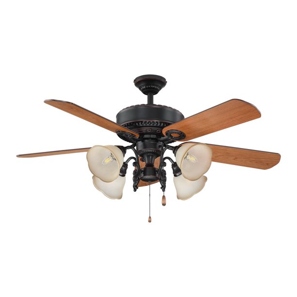 Lights Farmhouse Black Ceiling Fan 