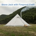 thumbnail image 4 of 10.5' x 5.2' Camping Tent with Stove Jack Outdoor Teepee Tent for Family Camping Backpacking Hiking, 4 of 8