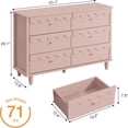 thumbnail image 3 of 6-Drawer Scalloped Dresser - Pink Cloud-Inspired Storage Cabinet for Bedroom, 3 of 9