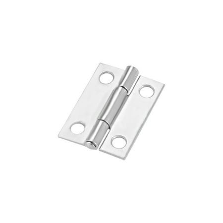 Chrome Hinge Fittings - Uxcell 0.98inch Hinge Silver Door Cabinet Hinge Fittings Brushed Chrome Plain 2pcs