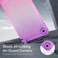 thumbnail image 3 of ELEHOLD Glitter Case for Samsung Galaxy Tab A8 10.5 (2022) Slim Thin Clear Anti-Scratch Shockproof Full Body Protective Gradient Glossy Back Case for Galaxy Tab A8 (X200/X205),Purple Red, 3 of 8