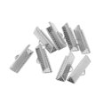 thumbnail image 4 of KLKCMS 100pcs Clamp Cord Crimp End Cap Tip Bracelet Connectors 20mm Dull Sliver, 4 of 9