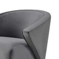 thumbnail image 5 of Armchair Accent Chair, Grey Gray, Velvet, Modern Contemporary, Mid Century Living Hotel Lounge Cafe Lobby, 5 of 8