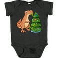 thumbnail image 3 of Inktastic Tyrannosaurus Rex Decorating Christmas Tree Boys or Girls Baby Bodysuit, 3 of 5