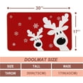 thumbnail image 3 of Peeking Reindeer Christmas Doormat Outdoor Entrance Red Christmas Rugs for Outdoor Welcome Mats for Front Door, Indoor Christmas Mat Non Slip Doormat Indoor or Outdoor for Home Decor, 30 X 17 Inch, 3 of 6