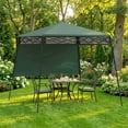 thumbnail image 2 of Outsunny 7' x 7' Garden Foldable Pop Up Gazebo Tent with Backpack Outdoor Party Canopy, Green & Black, 2 of 10