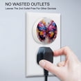 thumbnail image 4 of HemaKayy 2 Pack Round Automatic Sensor Dusk-to-Dawn LED Night Lights | Warm Sweet Wall Night Light for Home | Energy-Saving Dusk-to-Dawn Nightlight - Colorful Butterfly Oil Paint, 4 of 8