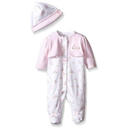 UPC: 0883953814944 | Little Me Baby Baby Bunnies Footie with Hat Bunnies New Born