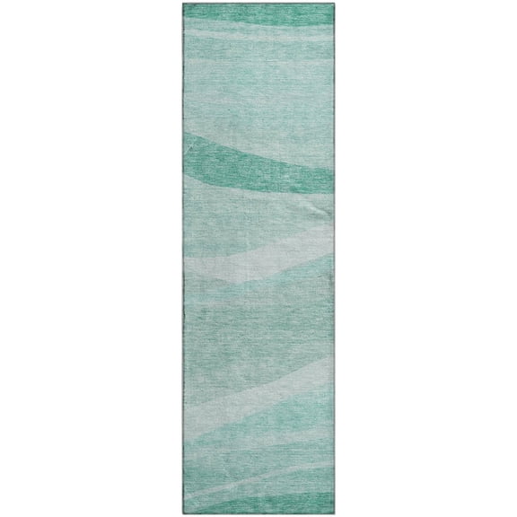 Dalyn Rugs Premium Machine Washable Mayfield AMF1099 Aqua 2'3" x 7'6" Runner Rug