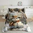 thumbnail image 2 of Feelyou Kawaii Snowman 01, Winter Snowflake Twin Comforter Sets, Christmas Holiday Reversible Bedding Set, Breathable Home Decor,2 Pieces, 2 of 8
