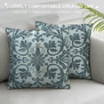 thumbnail image 3 of Nawypu  Throw Pillow Covers Farmhouse Decorative Floral Throw Pillow Cover  Cottage Floral Grey Leaves Pattern Cushion Cover for Bedroom Sofa Home, 3 of 5