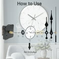 thumbnail image 3 of Clock Mechanism Replacement Quartz Battery Operated Clock Movement Mechanism for Clock DIY / Repair with Black Hands Pointer Set, Metal Hook, Silent Sweep Seconds Wall Clock Mechanism, 3 of 10