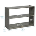 thumbnail image 2 of ECR4Kids 2-Shelf Mobile Double-Sided Storage Cabinet, Classroom Furniture, Grey Wash, 2 of 9