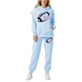 thumbnail image 4 of Women's Sweatsuits 2 Piece Game Day Football Print Hooded Track Suits Long Sleeve Fashion Travel Outfit Winter Clothes, 4 of 4