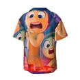 thumbnail image 6 of Lsque inside out 2 print Men's Cuban Collar Short Sleeve Shirt Summer Beachwear Casual Button Down Fashionable Vacation Leisure Shirt-3X-Large, 6 of 7