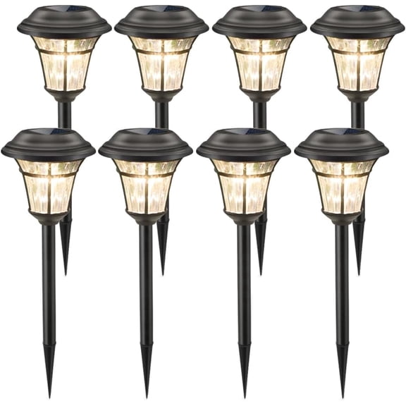 MAGGIFT Solar Pathway Lights Outdoor, Halloween Decorations, IP65 Waterproof, LED Garden Landscape Lighting for Yard Patio Walkway Driveway, 8 Pack