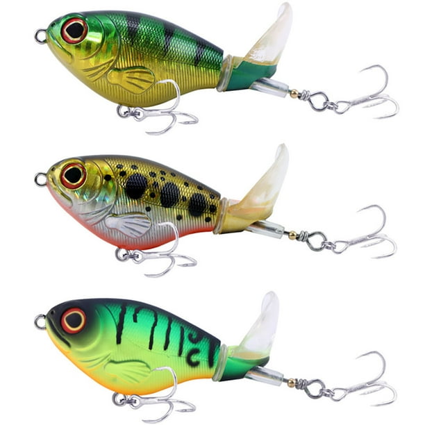 Edtara 75mm/17g Fishing Lures With Propeller Tail Top Water Fishing Baits With Hooks For Bass Pike Perch Other