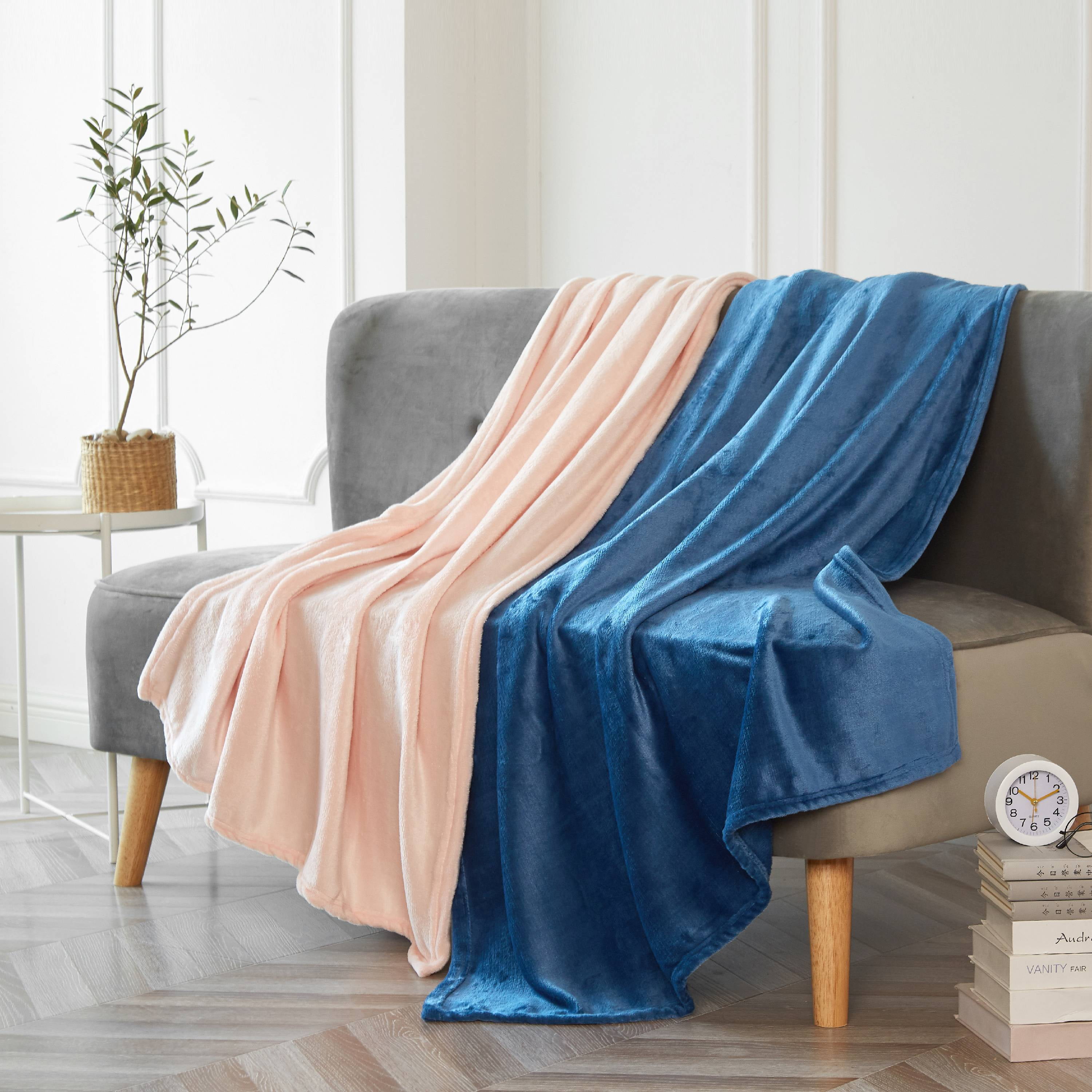 2 Pack Plush Throws by Heritage Club, Available in Multiple Colors