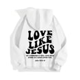 thumbnail image 4 of TrendOFT Christian Hoodies for Men Love Like Jesus Inspirational God Faith Sweatshirt Vintage Bible Verse Graphic Pullover Tops White XXL, 4 of 8