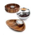 thumbnail image 3 of Nambe - Nara Collection -  13" x 3.5" Curved Chip & Dip Bowl, Made with Nambe Alloy and Acacia Wood, 3 of 8