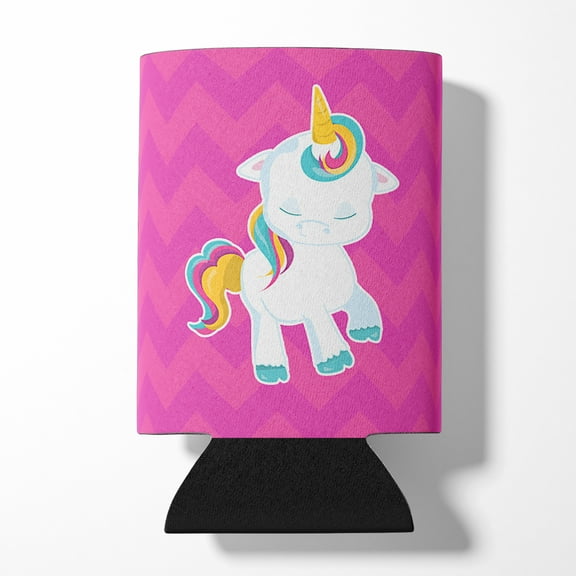 Pink Chevron Unicorn Can or Bottle Hugger